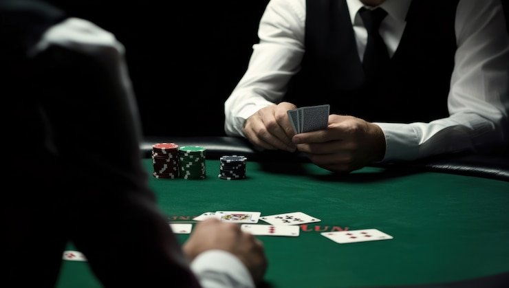 Meja Andar Bahar dengan tata letak taruhan dan kartu dealer di slot88ku